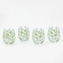 Outlet Mrs. Alice Spring Floral Glasses (Set Of 4)