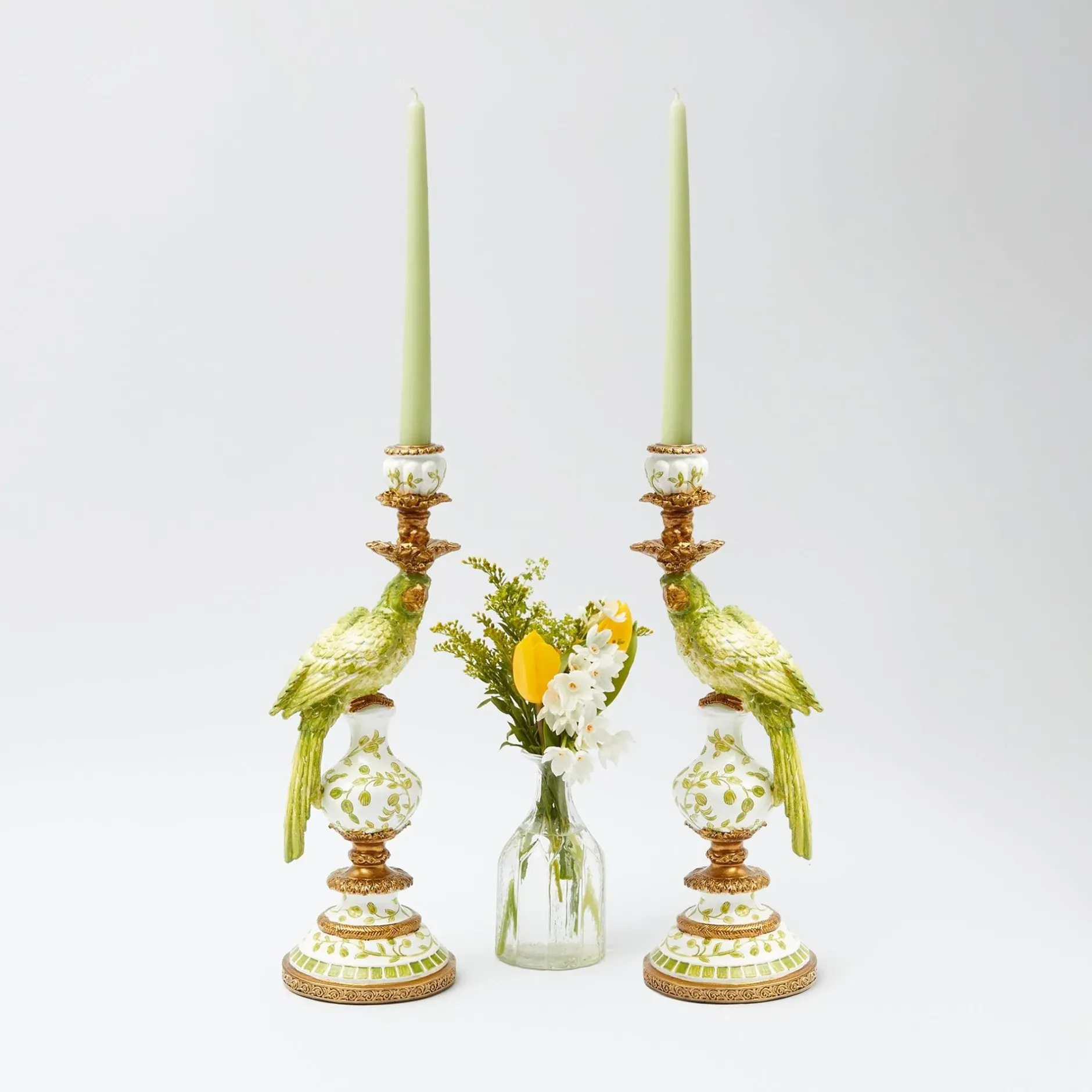 New Mrs. Alice Spring Green Candles (Set Of 8)