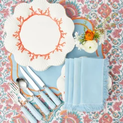 New Mrs. Alice Sylvie Blue & Orange Placemats (Set Of 4)