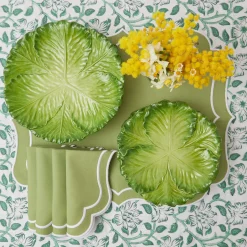 Outlet Mrs. Alice Sylvie Green Embroidered Placemats (Set Of 4)