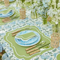 Outlet Mrs. Alice Sylvie Green Embroidered Placemats (Set Of 4)