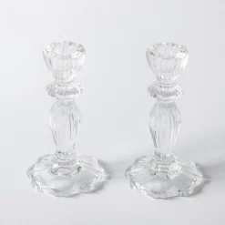 Outlet Mrs. Alice Tall Lace Edge Candle Holders (Pair)