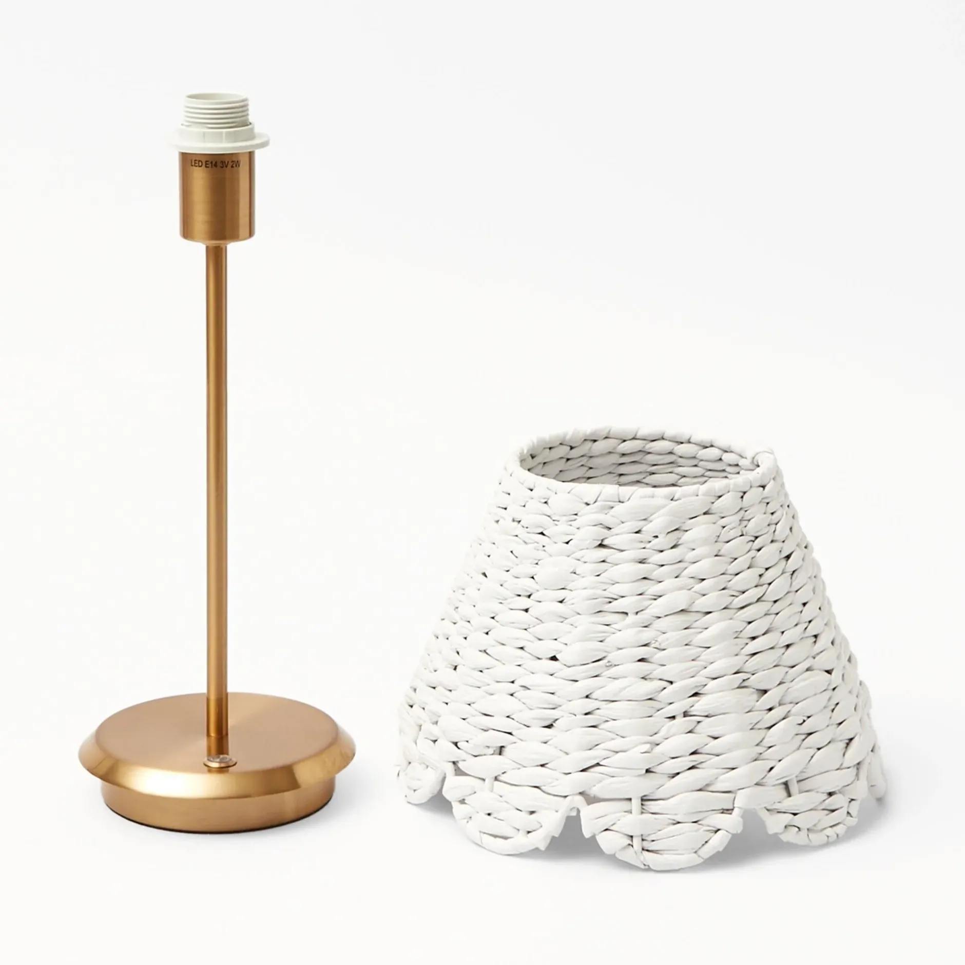 Mrs. Alice Tall Rechargeable Lamp With White Seagrass Lampshade