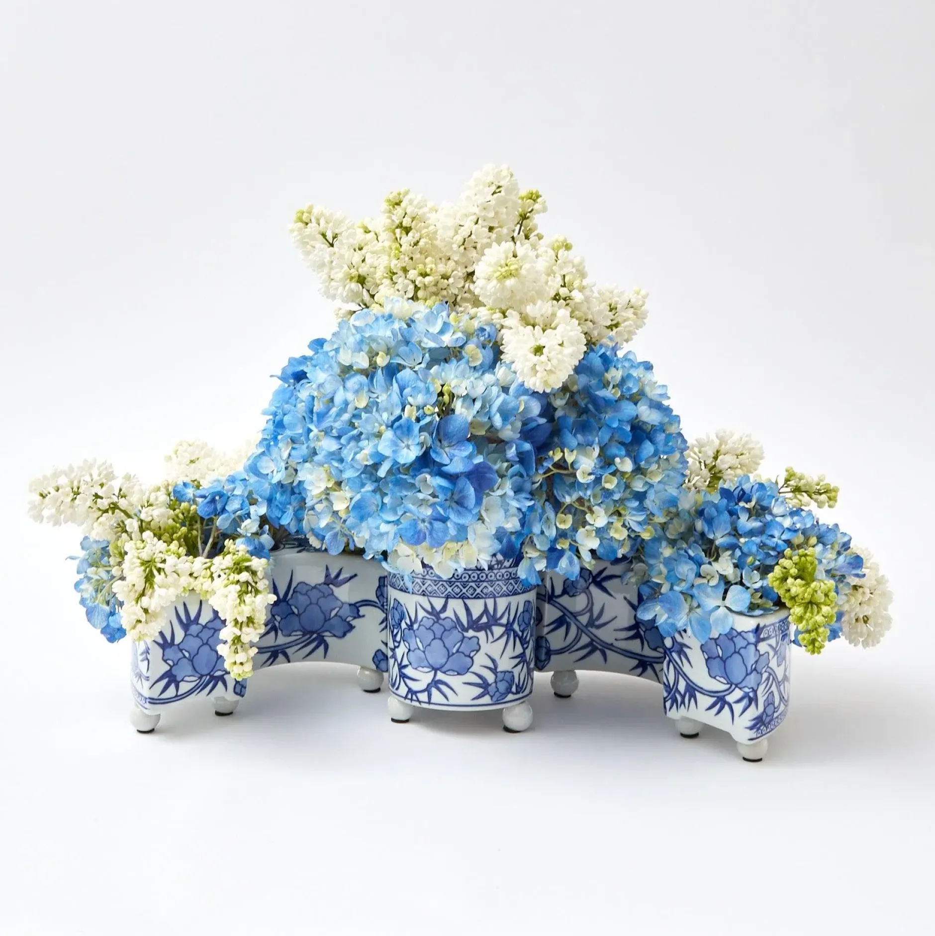 Mrs. Alice Three Piece Chinoiserie Vase