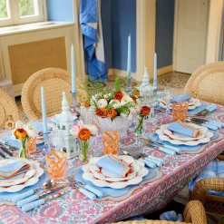 Discount Mrs. Alice Valentina & Sylvie Blue/Orange Linen Set