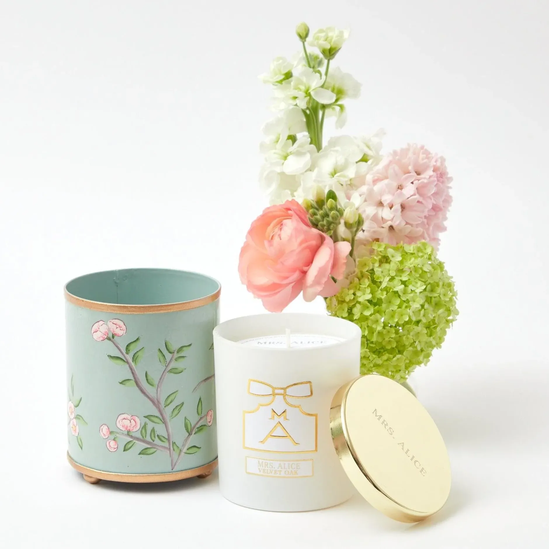 Outlet Mrs. Alice Velvet Oak Scented Candle & Pot Set