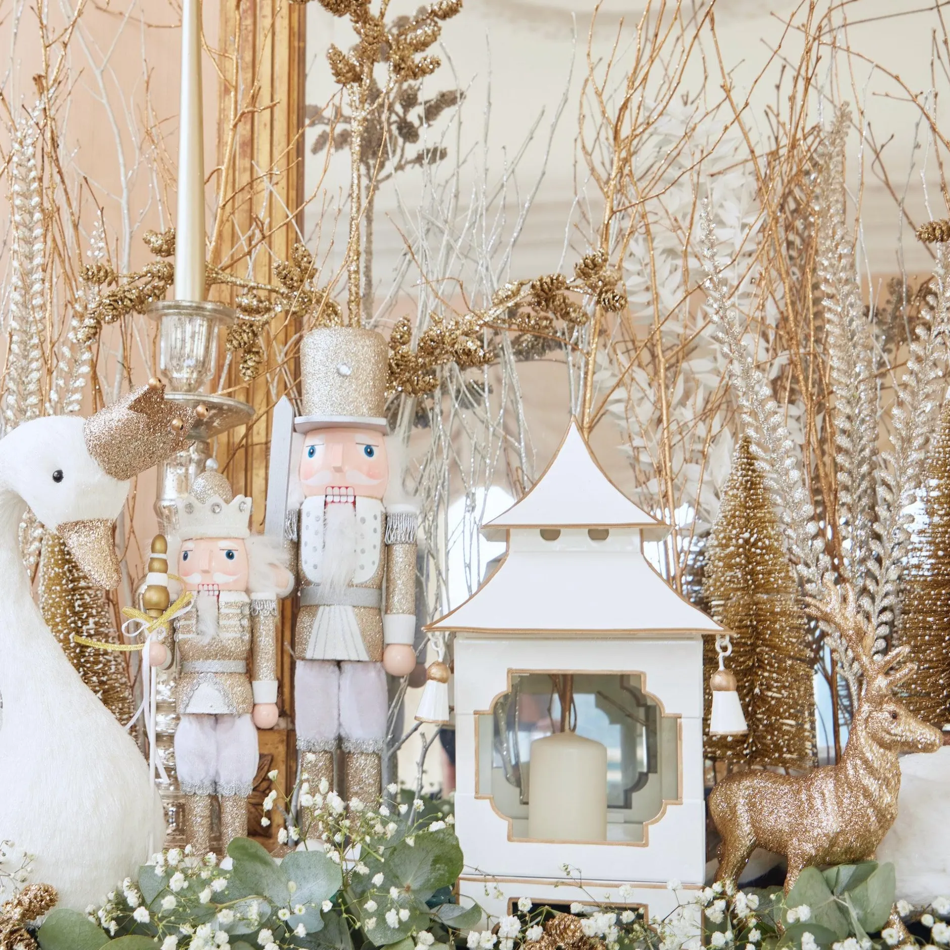 Discount Mrs. Alice White & Gold Pagoda Lantern