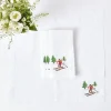 Best Mrs. Alice White Embroidered Skier Napkins (Set Of 4)