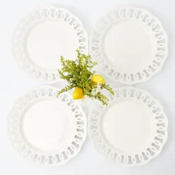 Online Mrs. Alice White Lace Dinner Plates (Set Of 4)