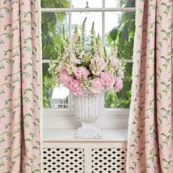 New Mrs. Alice White Liliana Scalloped Rattan Urn