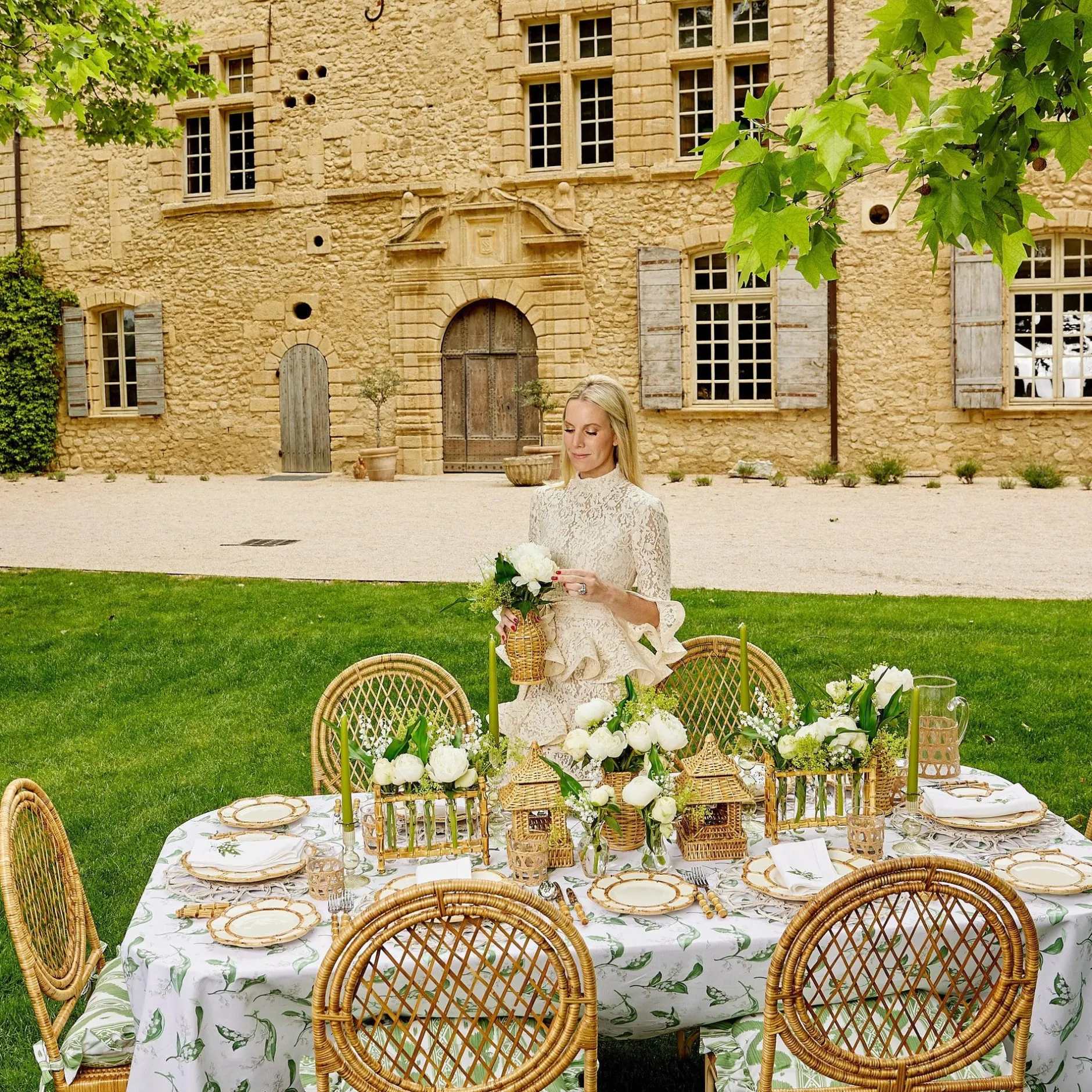 Mrs. Alice White Lily Of The Valley Tablecloth