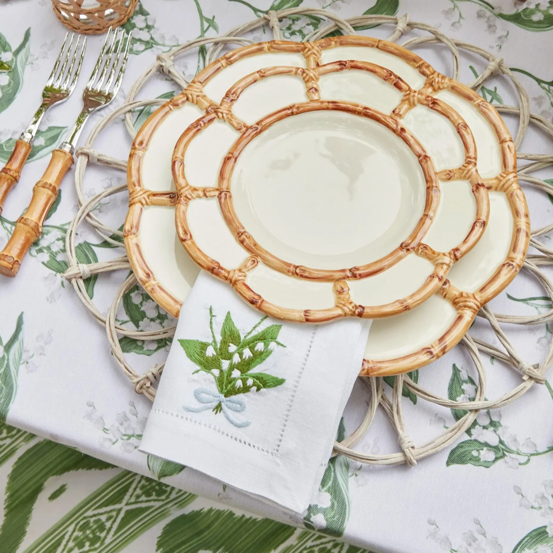 Mrs. Alice White Lily Of The Valley Tablecloth
