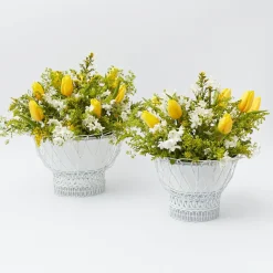 Outlet Mrs. Alice White Metal Planter