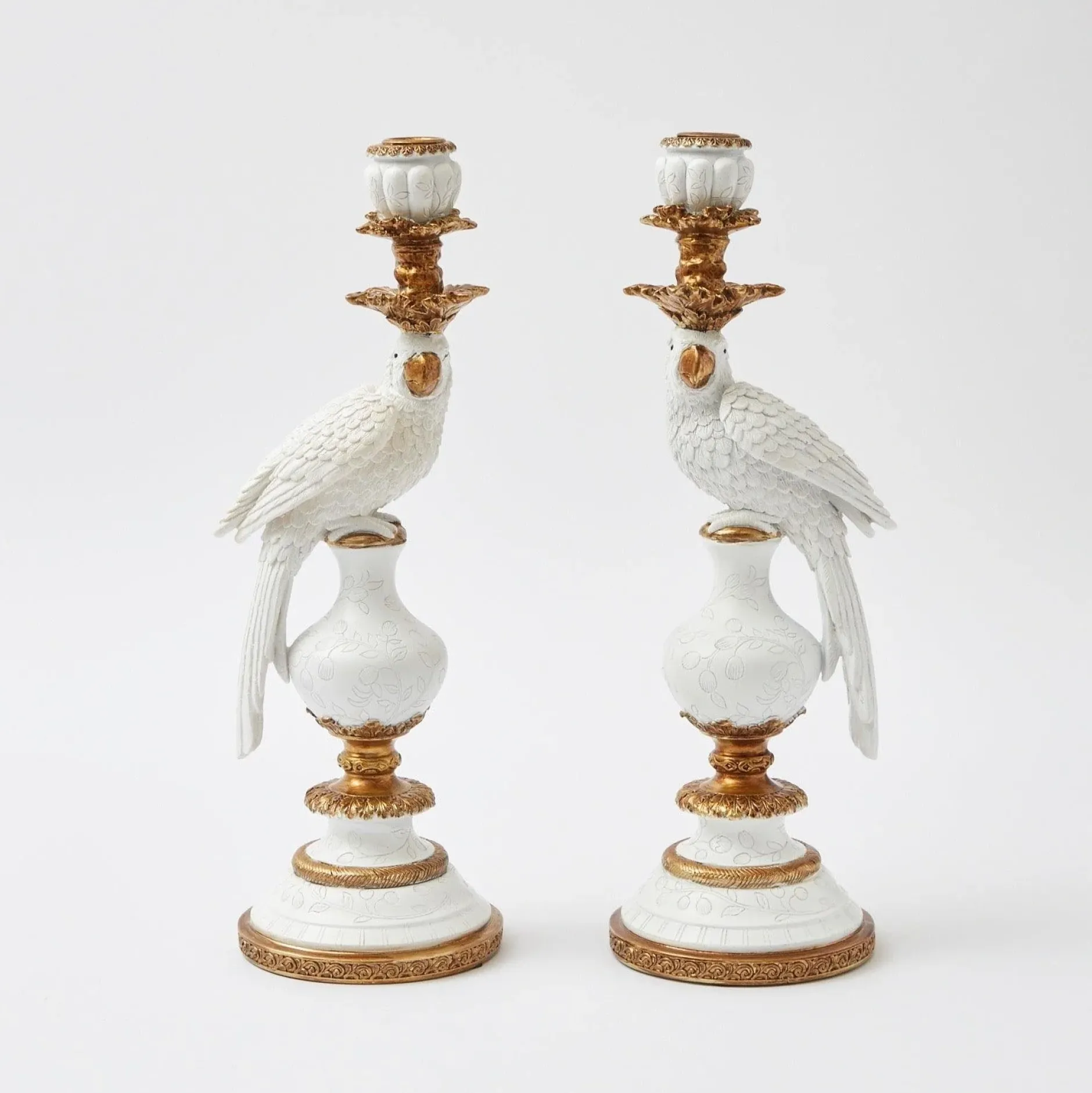 Discount Mrs. Alice White Parrot Candle Holder (Pair)