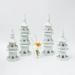 Online Mrs. Alice White Porcelain Pagoda Decoration Set