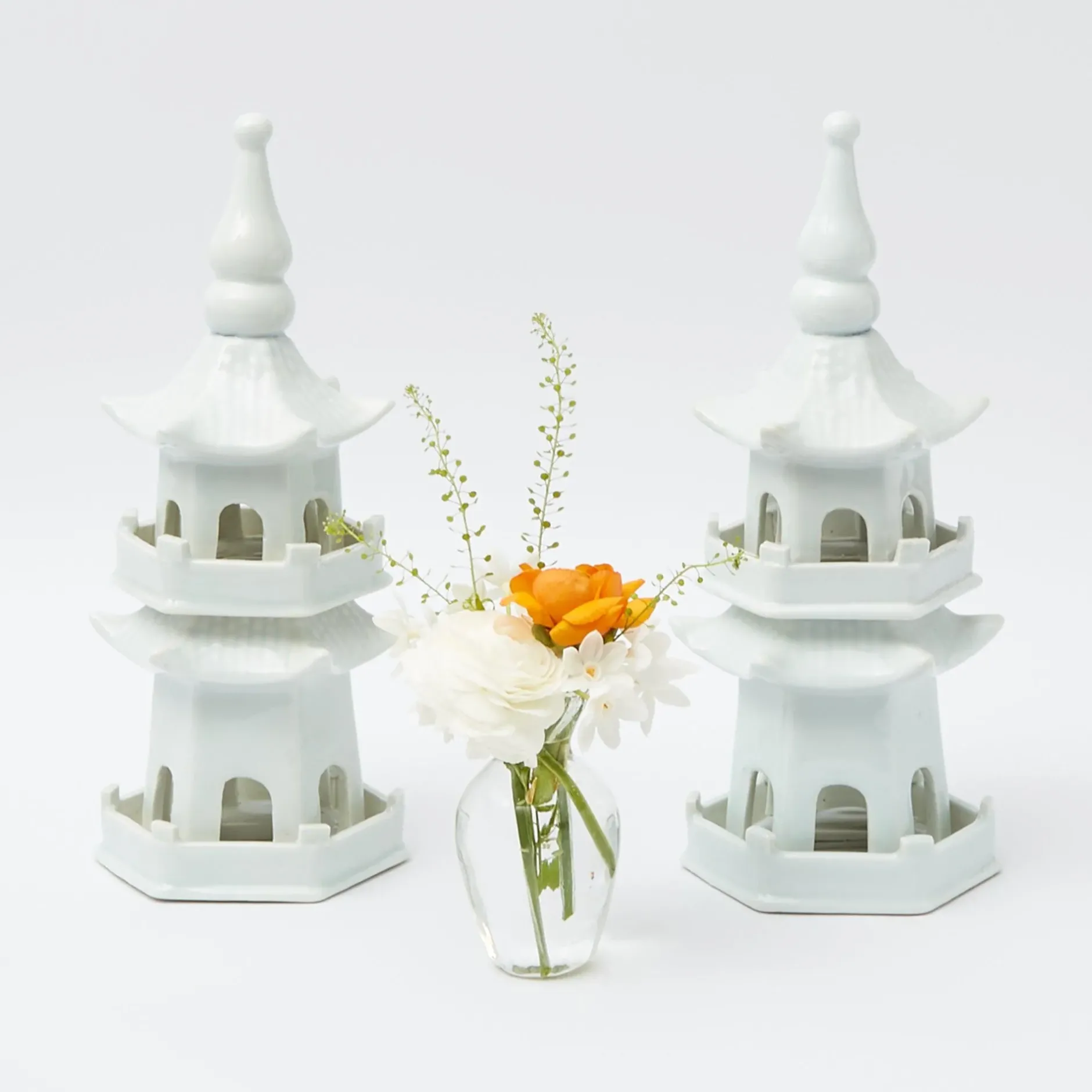 New Mrs. Alice White Porcelain Pagodas (Pair)