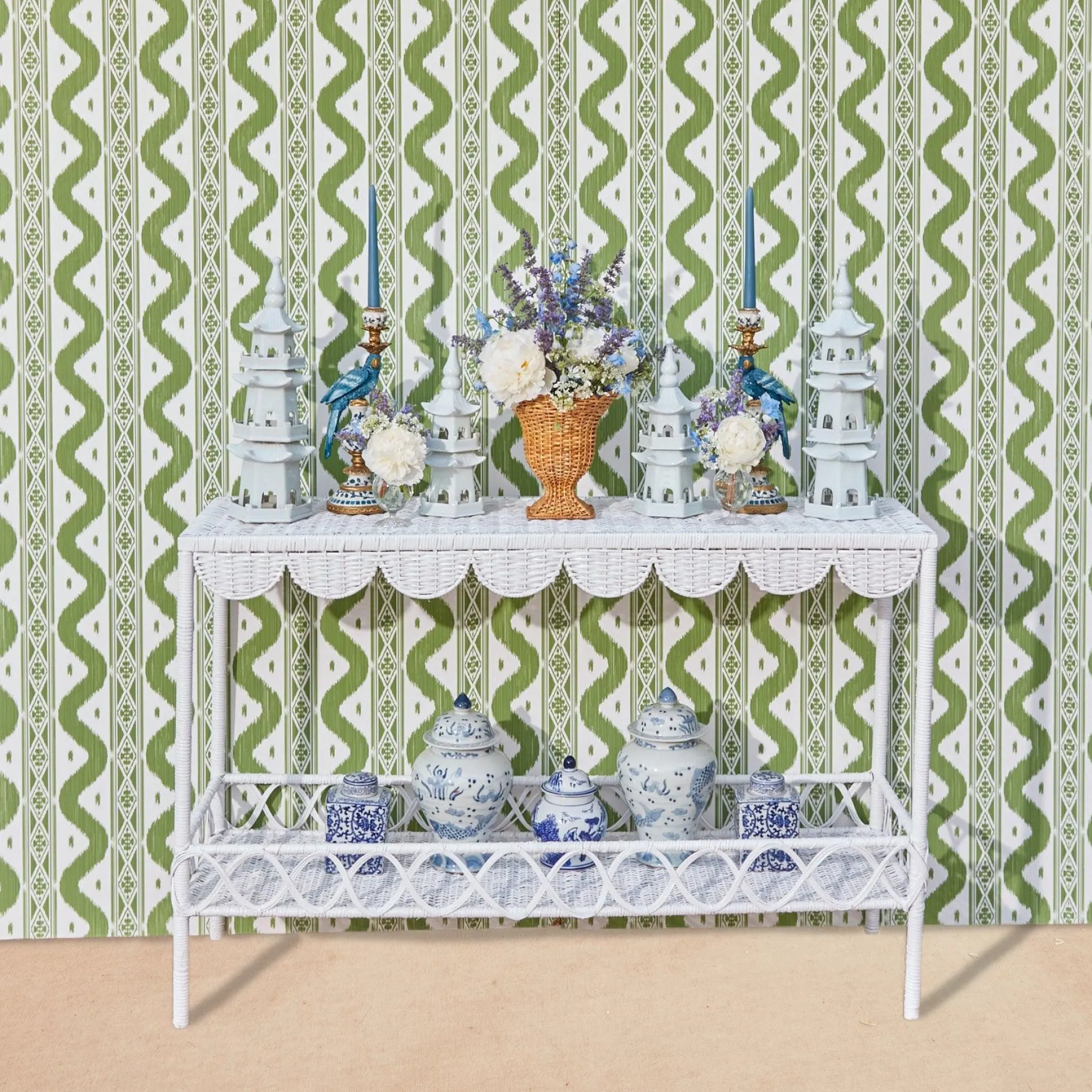 New Mrs. Alice White Porcelain Pagodas (Pair)