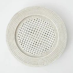 Best Mrs. Alice White Rattan Charger Plates (Set Of 4)