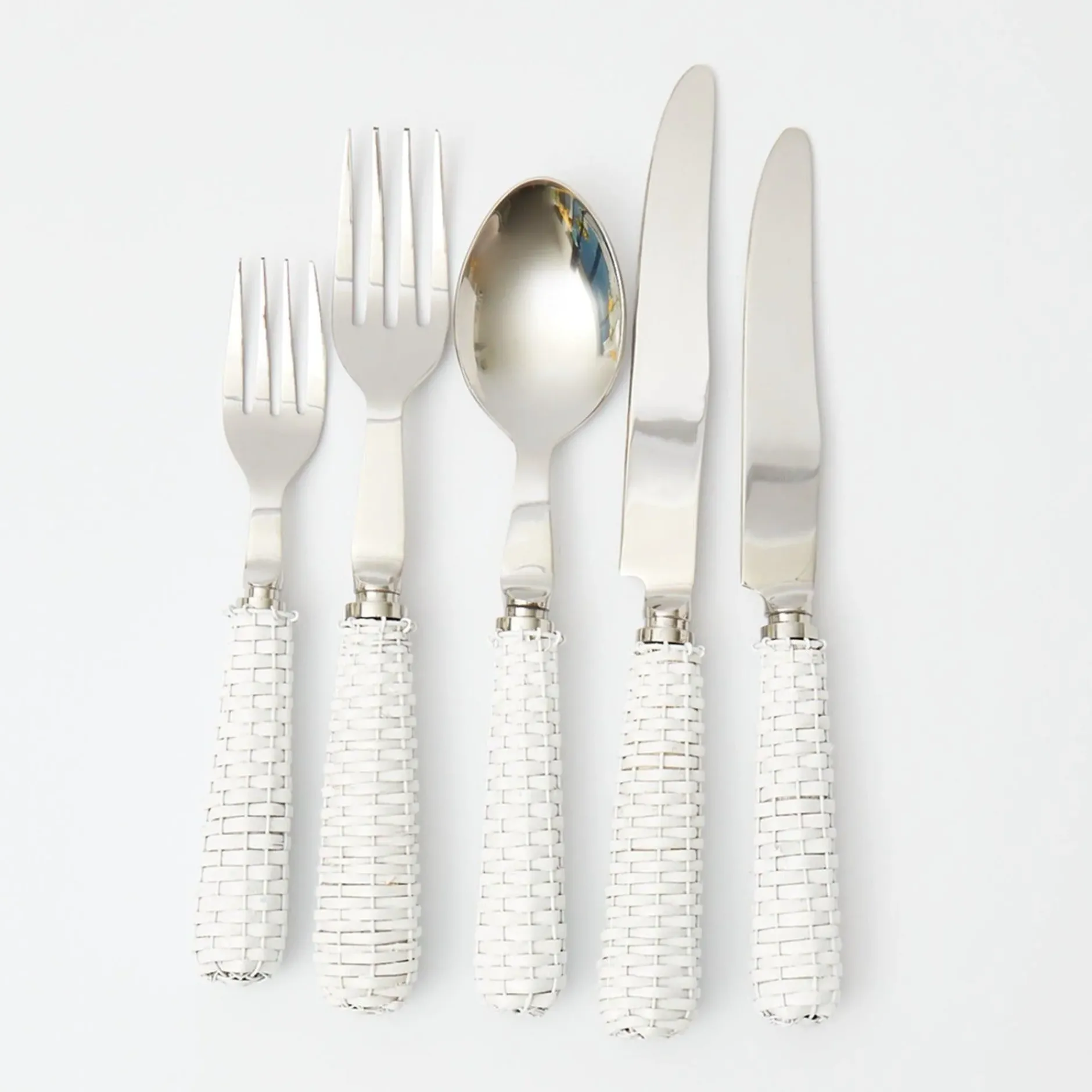 Online Mrs. Alice White Rattan Cutlery (5 Piece)