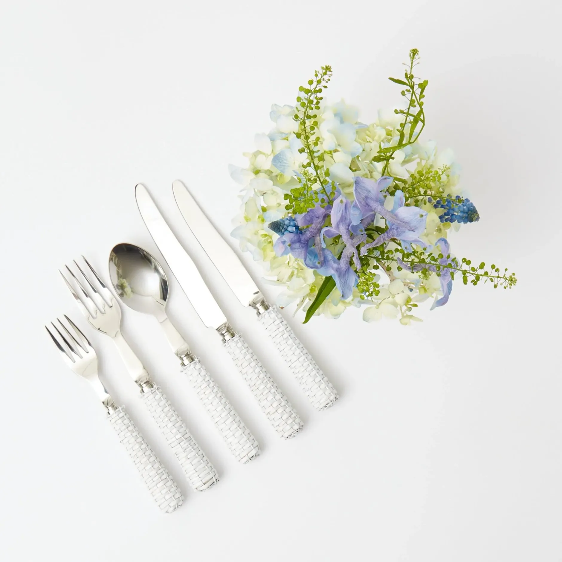 Online Mrs. Alice White Rattan Cutlery (5 Piece)