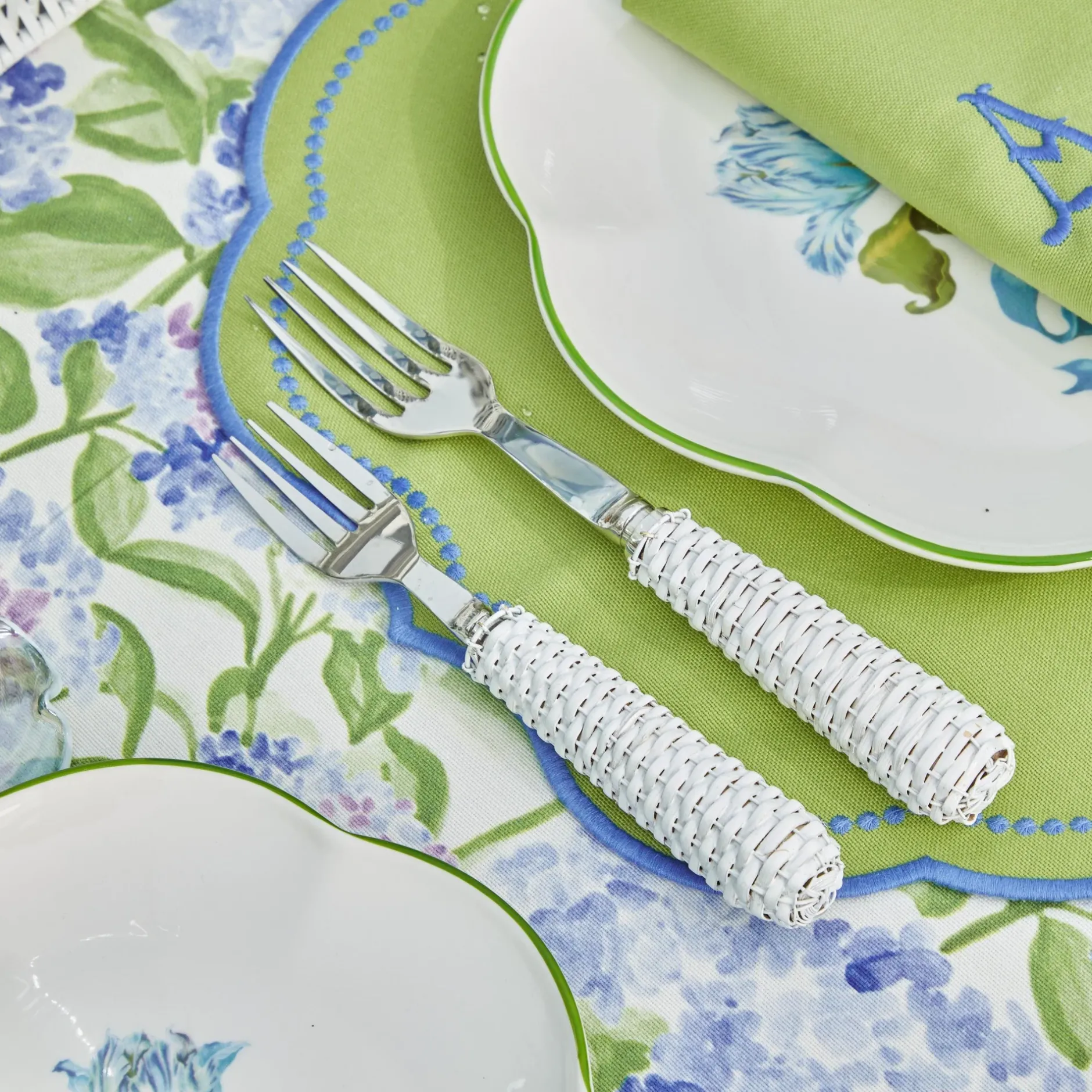 Online Mrs. Alice White Rattan Cutlery (5 Piece)