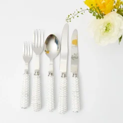 Clearance Mrs. Alice White Rattan Cutlery (5 Piece)