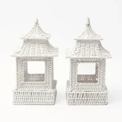 Clearance Mrs. Alice White Rattan Decoration Set