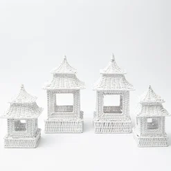 Clearance Mrs. Alice White Rattan Decoration Set