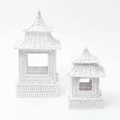 New Mrs. Alice White Rattan Pagoda Lantern