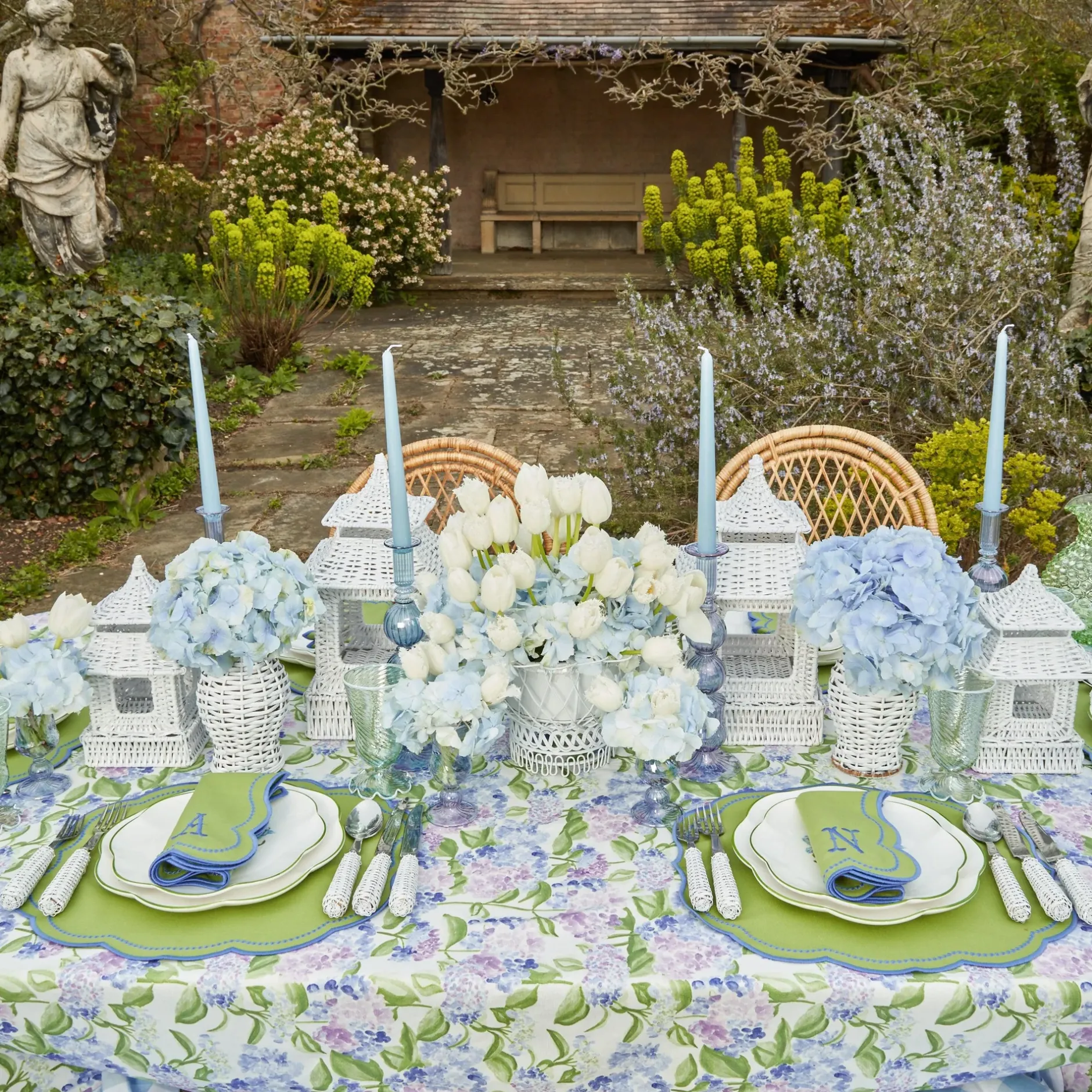 Discount Mrs. Alice White Rattan Pagoda Lantern Set