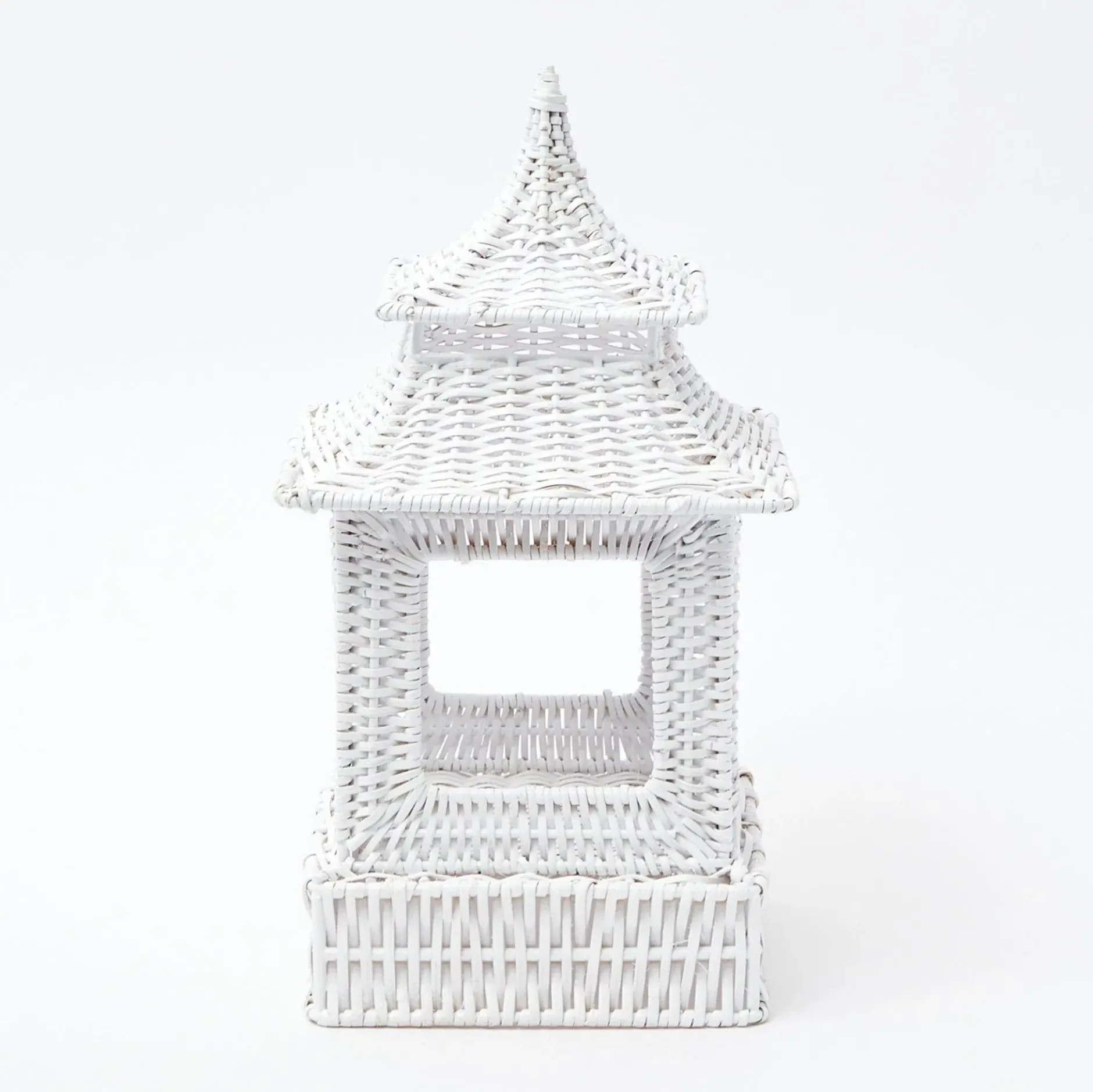 Hot Mrs. Alice White Rattan Pagoda Lantern