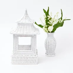 Hot Mrs. Alice White Rattan Pagoda Lantern
