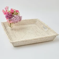Best Mrs. Alice White Rattan Tray