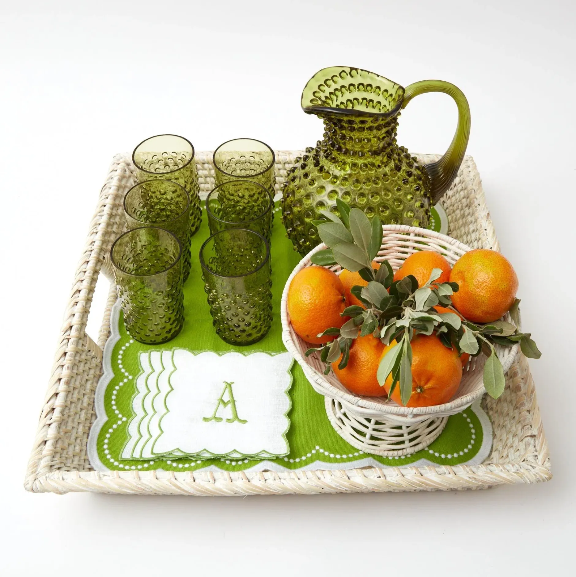 Best Mrs. Alice White Rattan Tray
