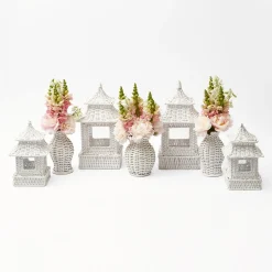 Best Mrs. Alice White Rattan Vase (Set Of 3)