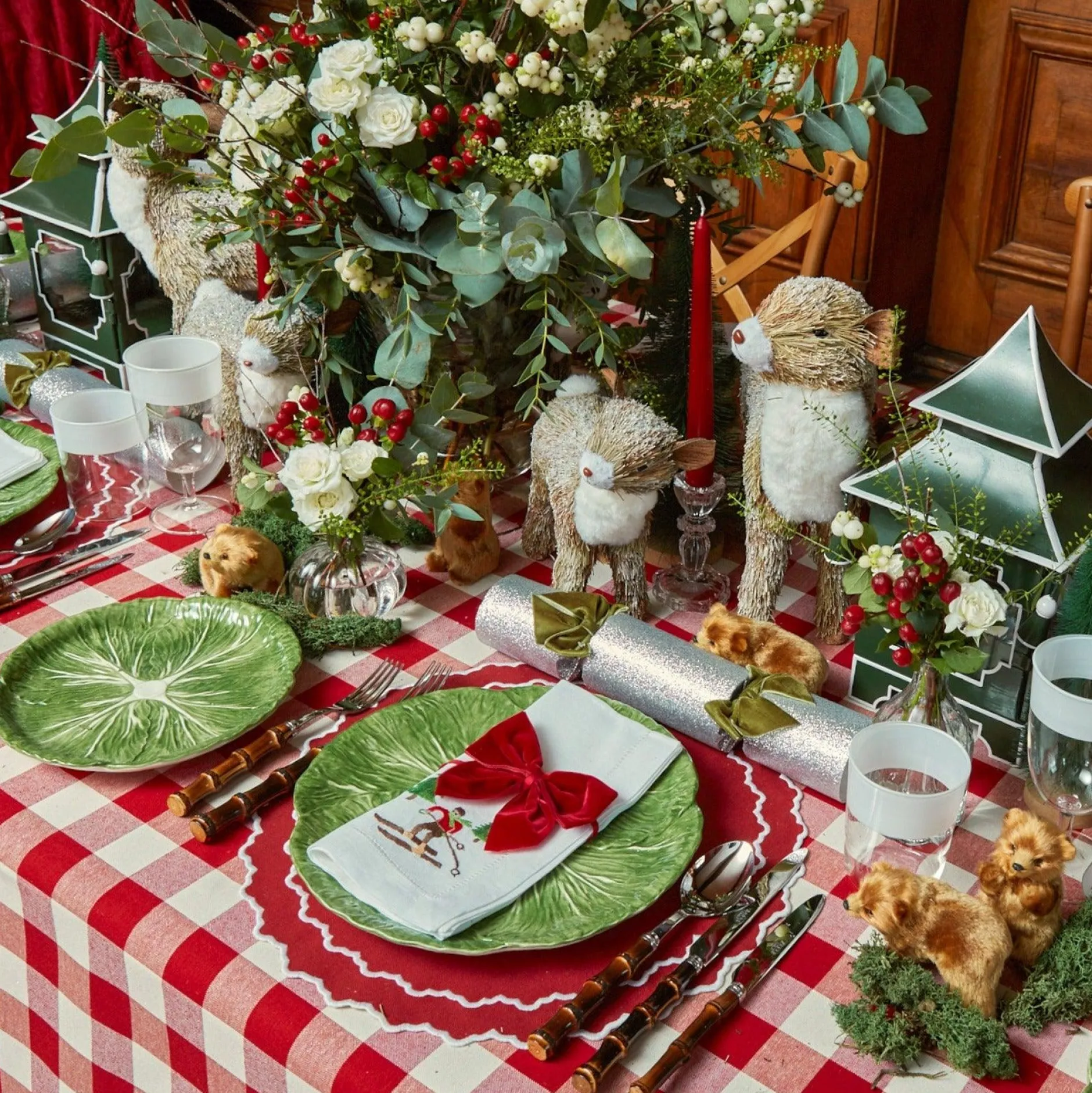 Clearance Mrs. Alice White Ribbon Water & Wine Glassware Set