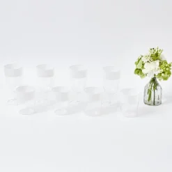 New Mrs. Alice White Ribbon Water Glasses (Set Of 4)