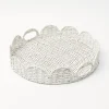 Discount Mrs. Alice White Round Scalloped Rattan Tray