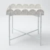 Hot Mrs. Alice White Scalloped Rattan Tray With Stand
