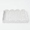 Mrs. Alice White Small Scalloped Rattan Tray