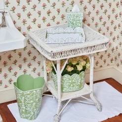 Mrs. Alice White Small Scalloped Rattan Tray