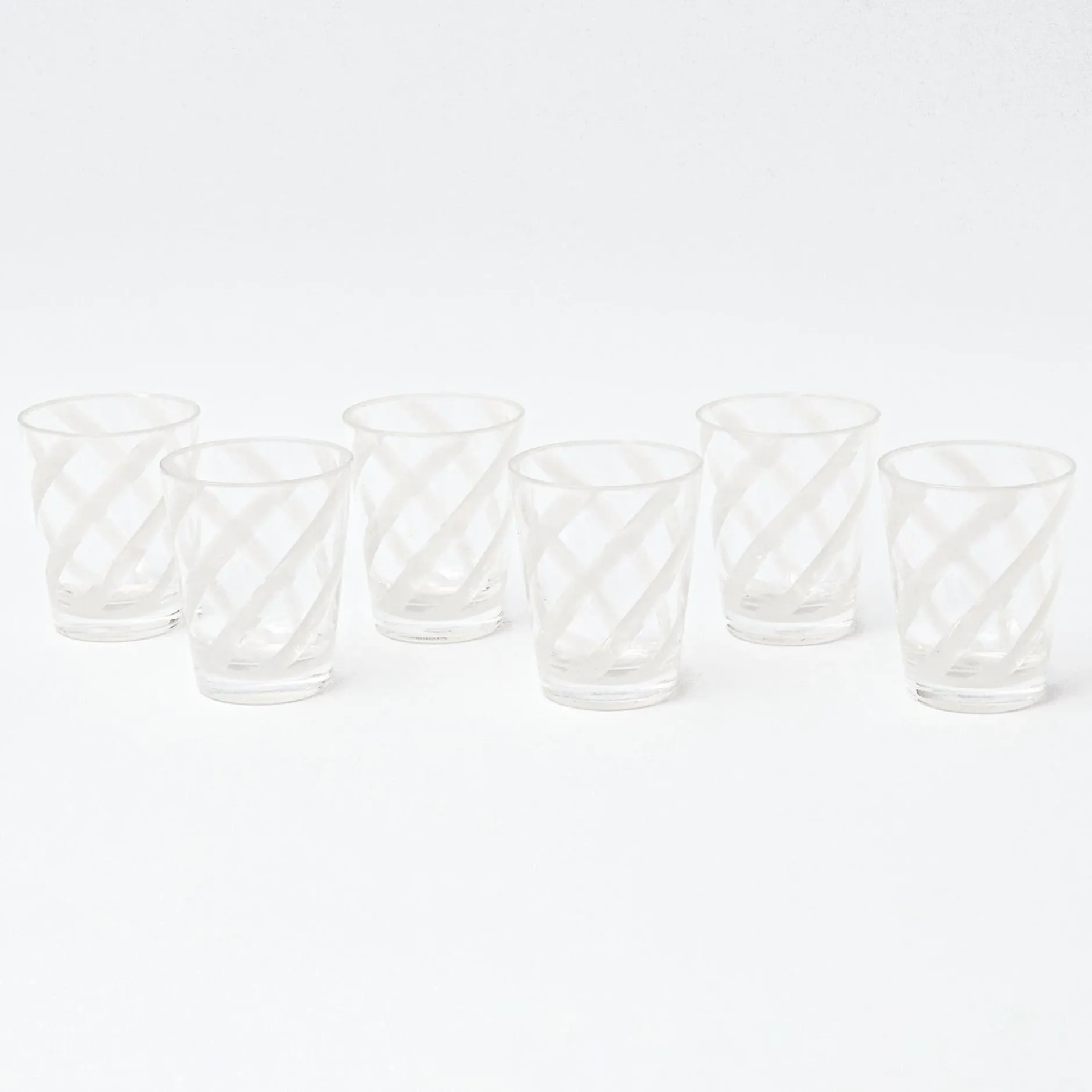Sale Mrs. Alice White Swirl Outdoor Glasses (Set Of 6)
