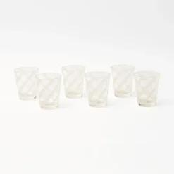 Sale Mrs. Alice White Swirl Outdoor Glasses (Set Of 6)