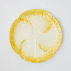 Mrs. Alice Yellow Capri Lettuce Dinner Plate