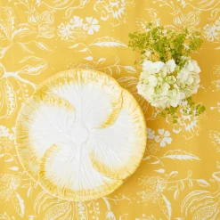 Mrs. Alice Yellow Capri Lettuce Dinner Plate