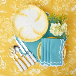 Best Mrs. Alice Yellow Capri Lettuce Dinner & Starter Plates (Set Of 8)