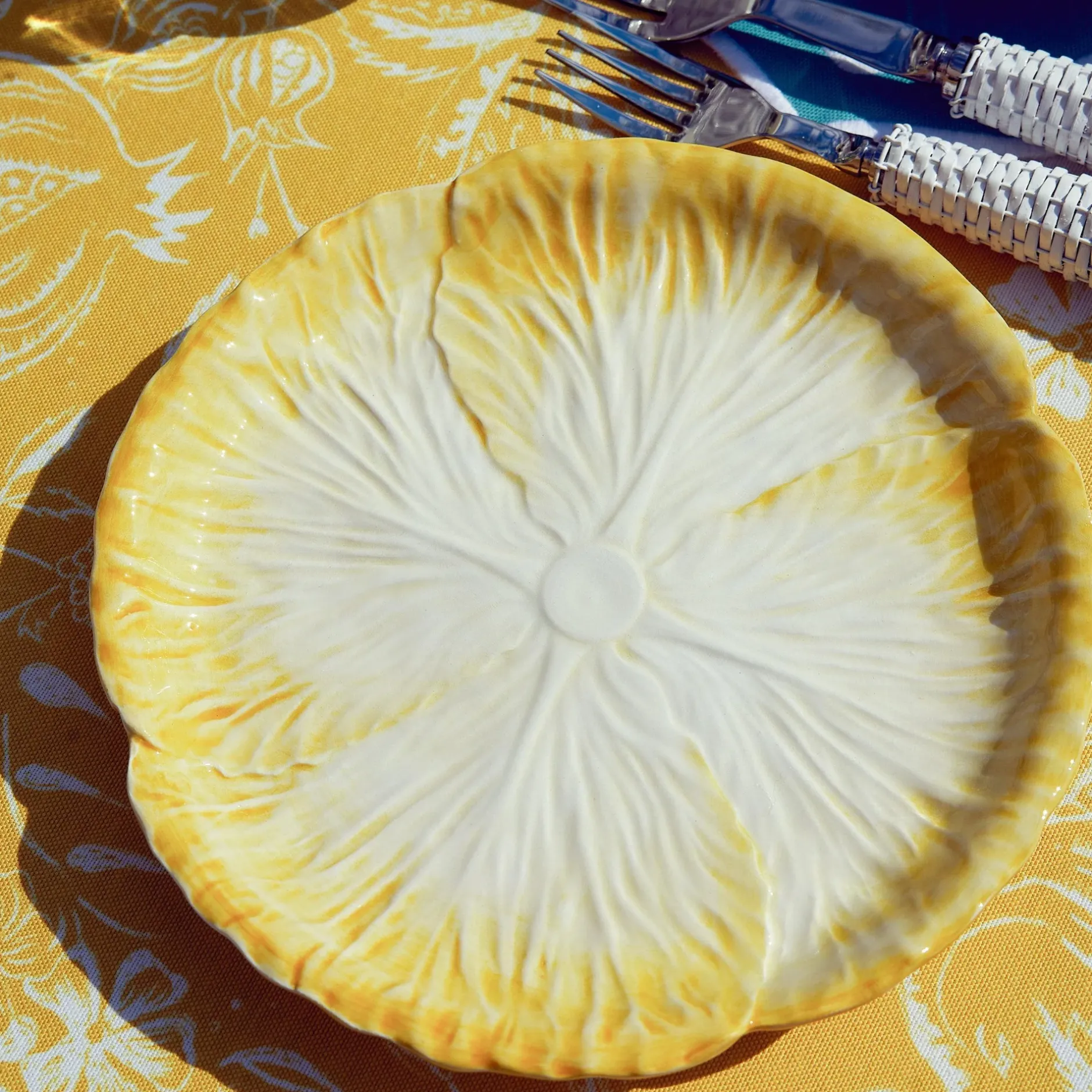 New Mrs. Alice Yellow Capri Lettuce Starter Plates (Set Of 4)
